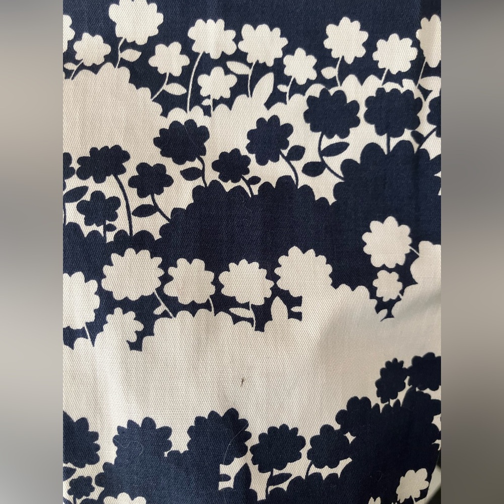 Charles Gray London Vintage NWT Doll Coat White/Navy floral pattern - Picture 11 of 13